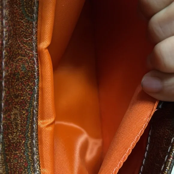 ETRO PRISTINE Elegant Brown Paisley Bag - Picture 7 of 10